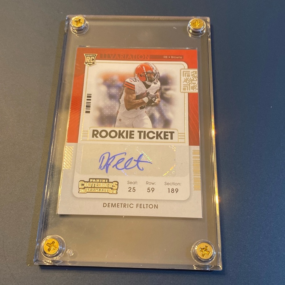 2021 Panini Contenders Demetric Felton Rookie Card- Cleveland Browns
